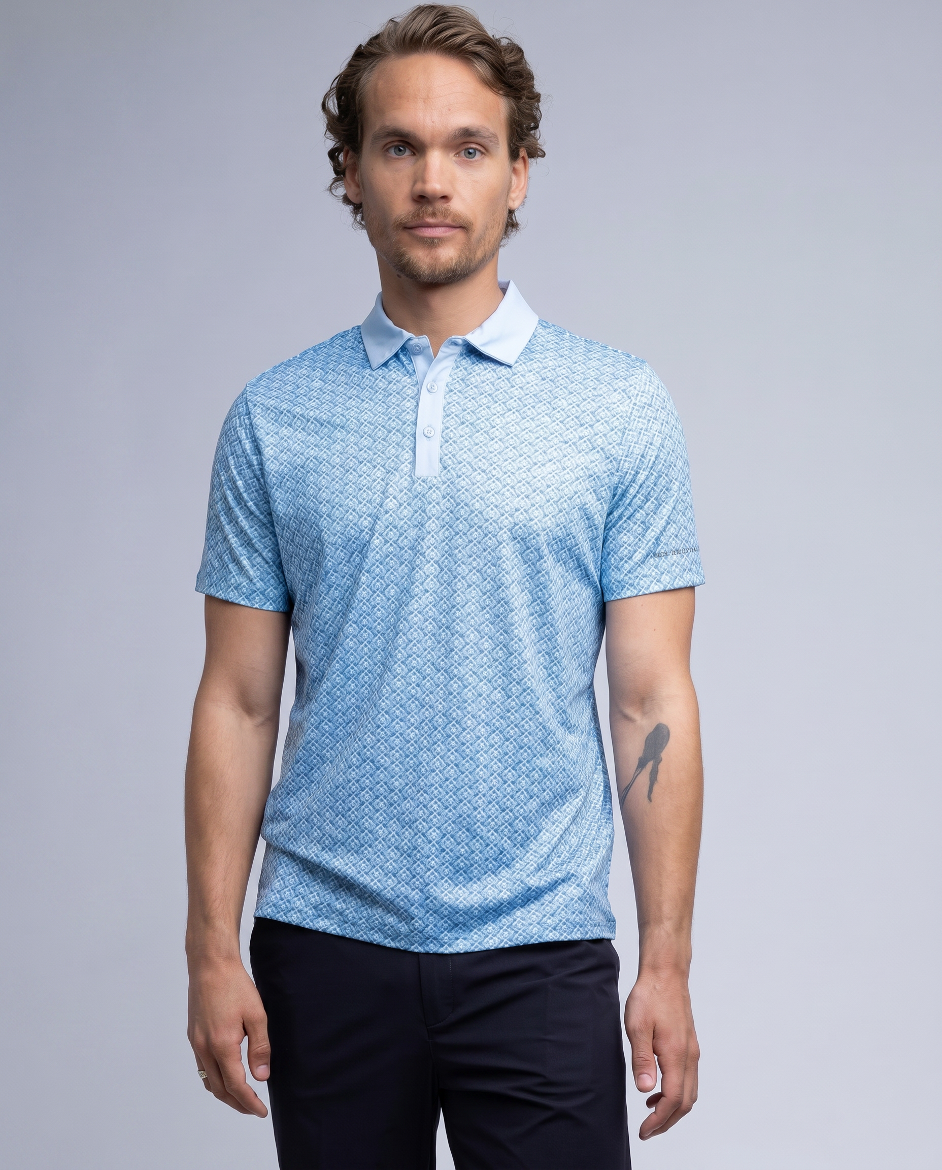 M VINCE POLOSHIRT CHAMBRAY BLUE