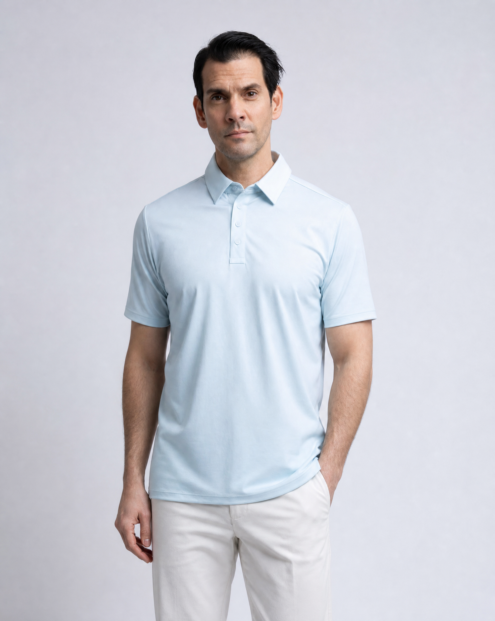 M ROBERT POLOSHIRT TINTED AQUA