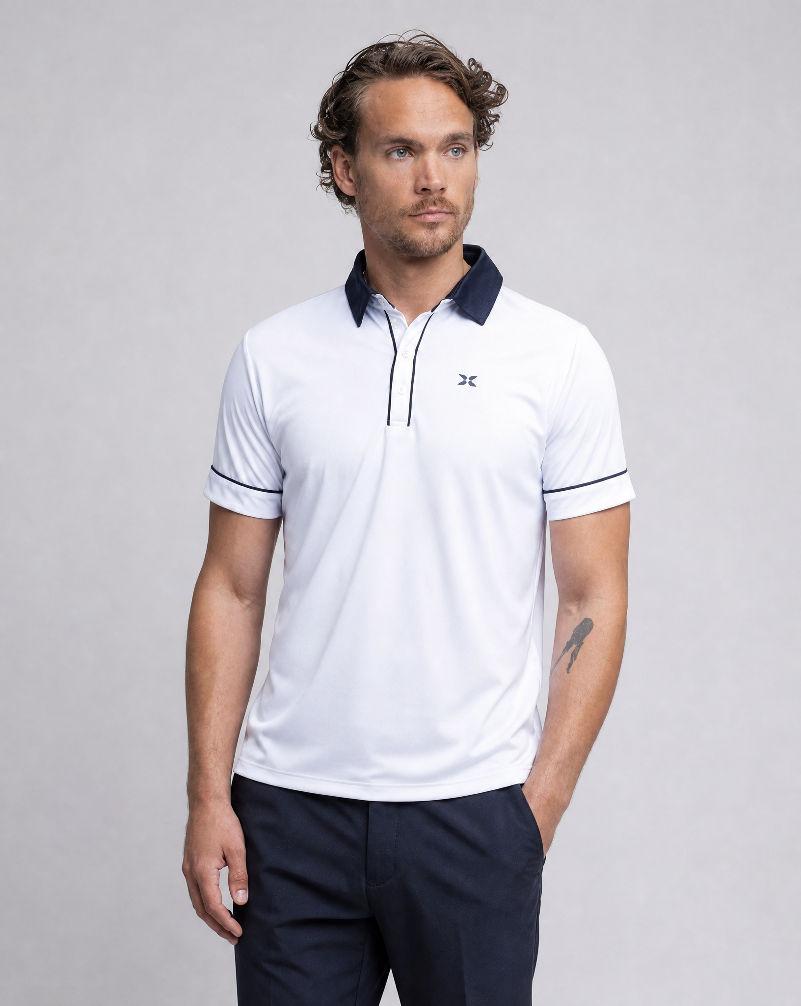 M TROY POLOSHIRT WHITE