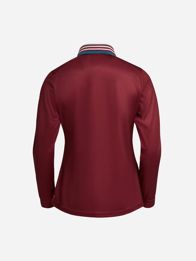 W_BLANK_Stripe_BLANK_Polo_BLANK_LS_Burgundy_Back_Cross_BLANK_Sportswear