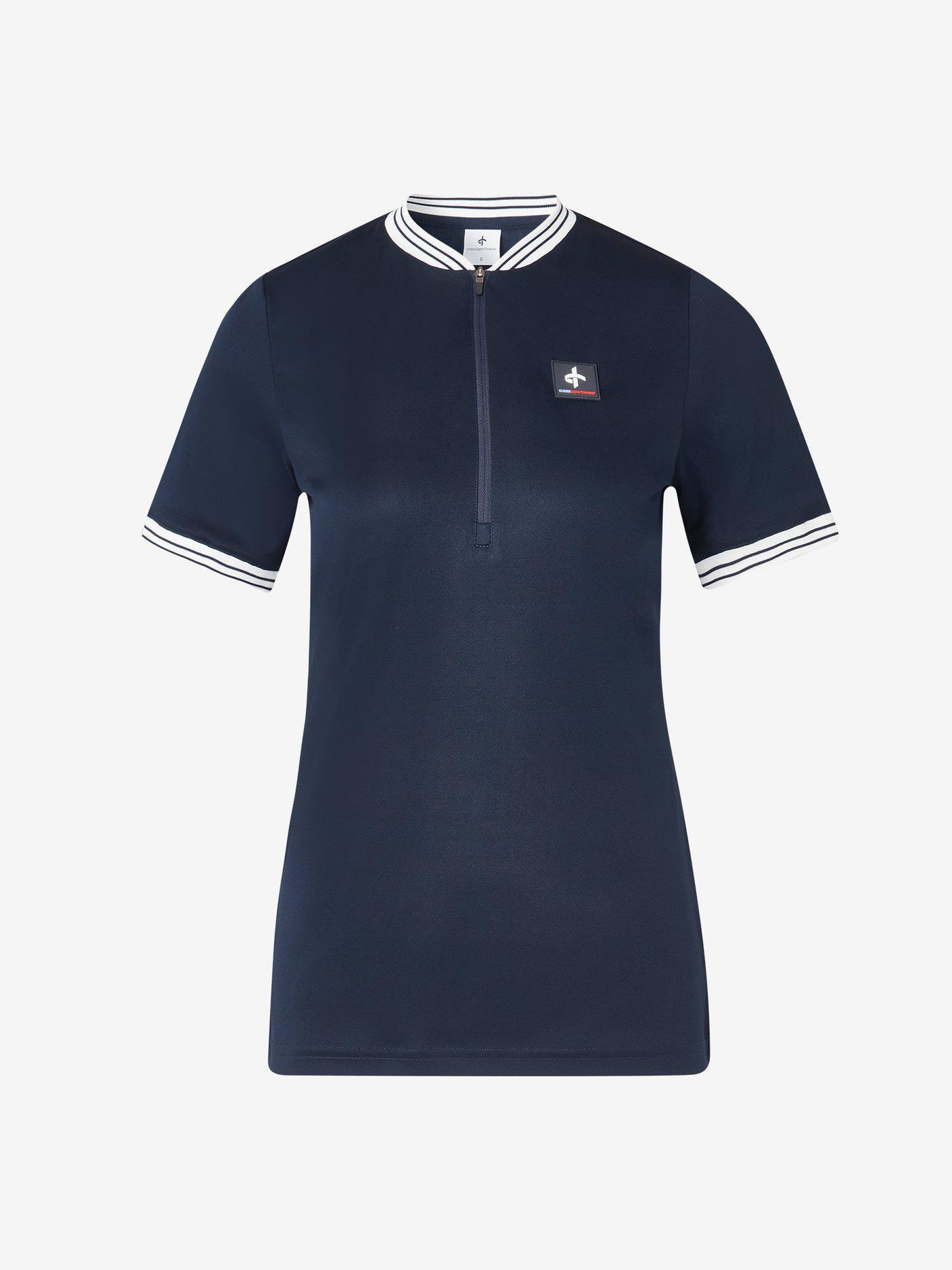 W NOSTALGIA POLO SS - Navy – Cross Sportswear Intl
