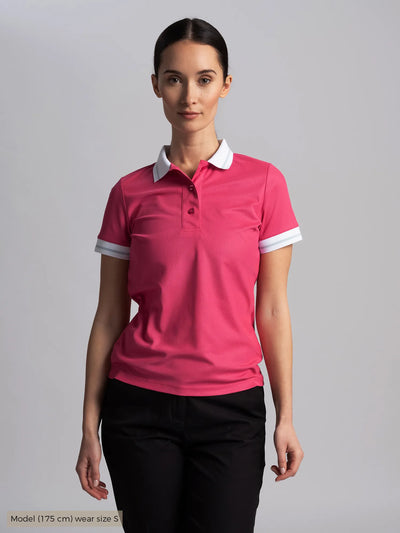 AYAKA_POLOSHIRT_Cross_sportswear_pink_front