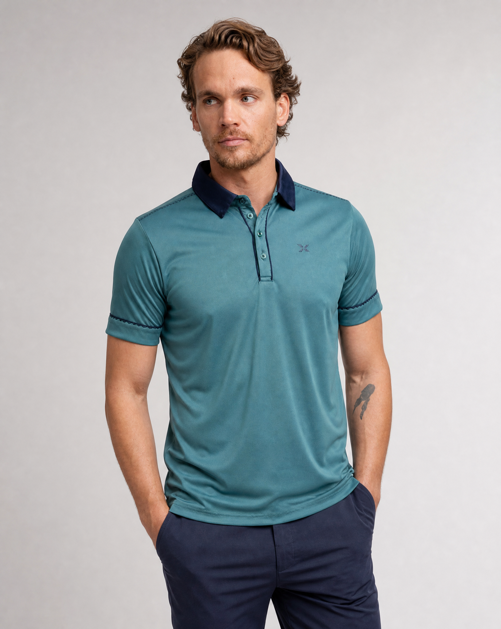 M TROY POLOSHIRT ANTIQUE GREEN