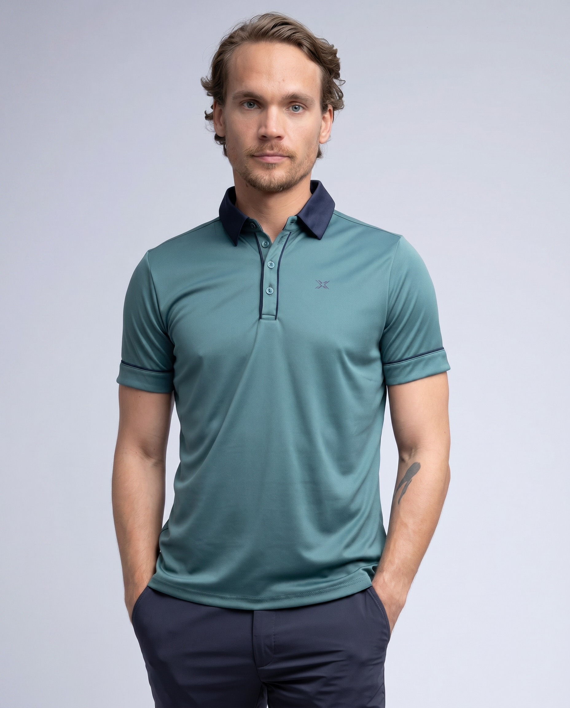 M TROY POLOSHIRT ANTIQUE GREEN