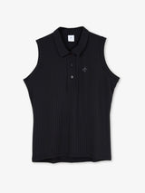 ANDREA_POLOSHIRT_Cross_sportswear_Black_front