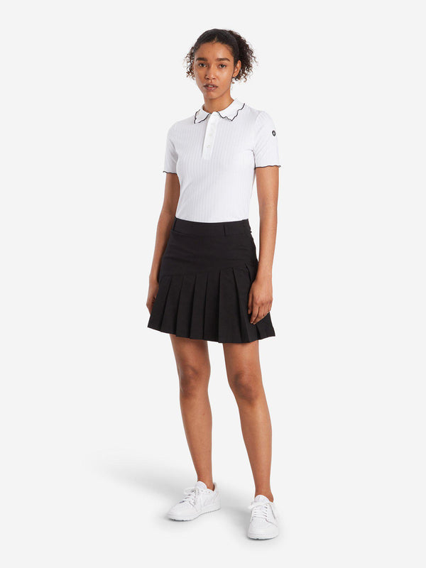 L12-W_Solid_Pleat_Skort_Black-W_Divot_Polo_White-627