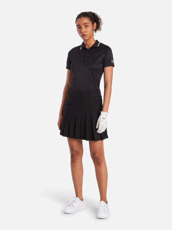 L13W_Solid_Pleat_Skort_Black-W_Grip_Polo_Black-670
