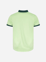M_BLANK_Fence_BLANK_Polo_Spruce_Back_Cross_BLANK_Sportswear