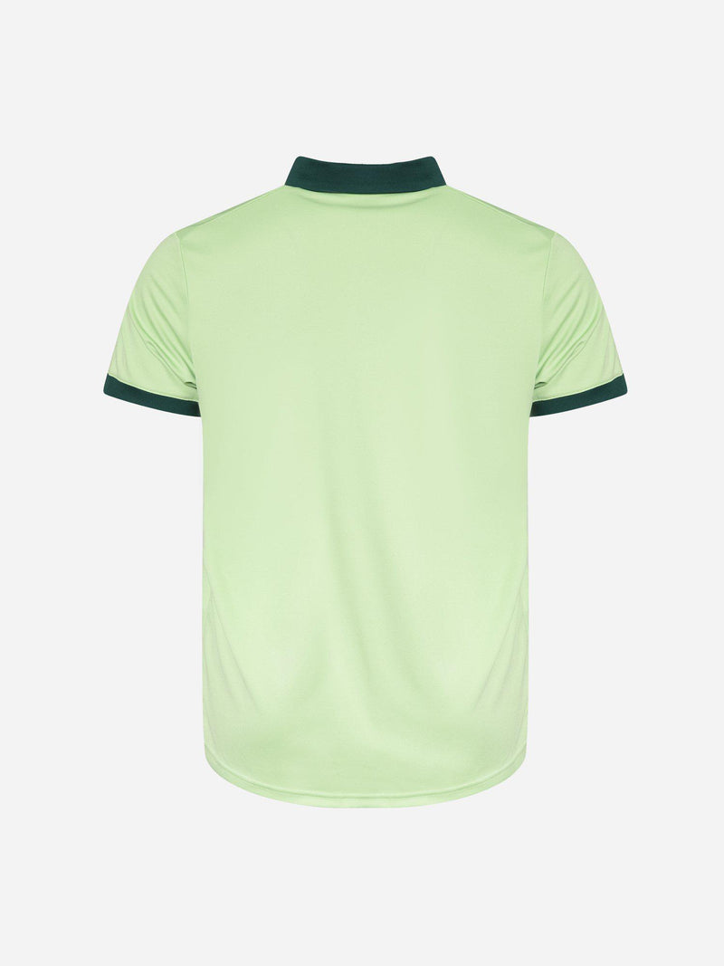 M_BLANK_Fence_BLANK_Polo_Spruce_Back_Cross_BLANK_Sportswear