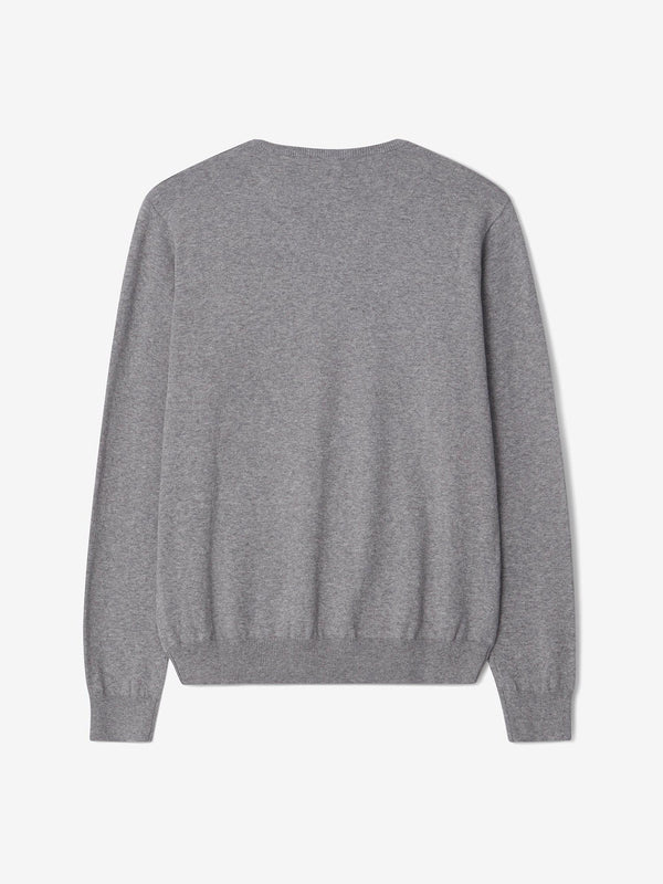 M_Classic_V-Neck_Grey_BLANK_Melange_BACK_CROSS-SPORTWEAR