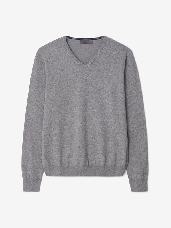 M_Classic_V-Neck_Grey_BLANK_Melange_CROSS-SPORTWEAR