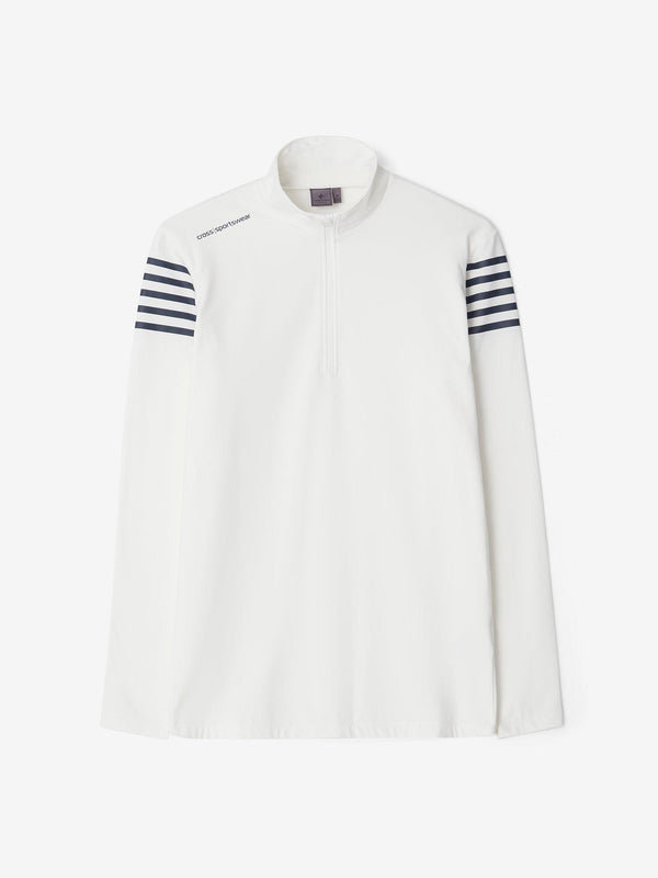 M_Sporty_Half_Zip_White_CROSS-SPORTWEAR
