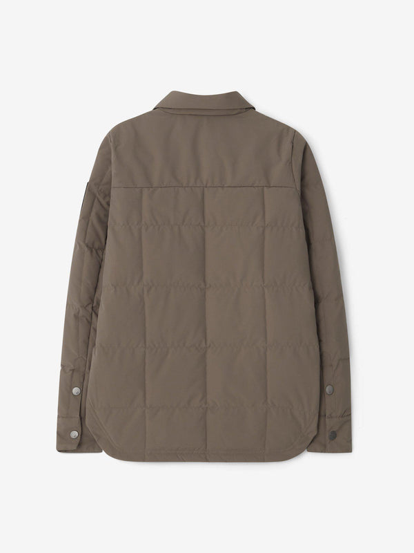W-DOWN-SHIRT_DK-KHAKI_BACK_Cross-Sportswear