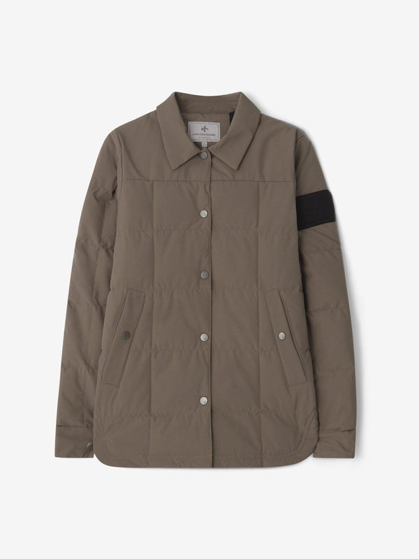 W-DOWN-SHIRT_DK-KHAKI_Cross-Sportswear