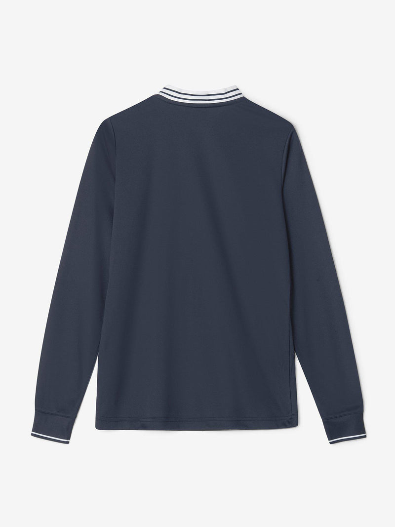 W_Nostalgia_Polo_LS_navy_back_CROSS-SPORTWEAR