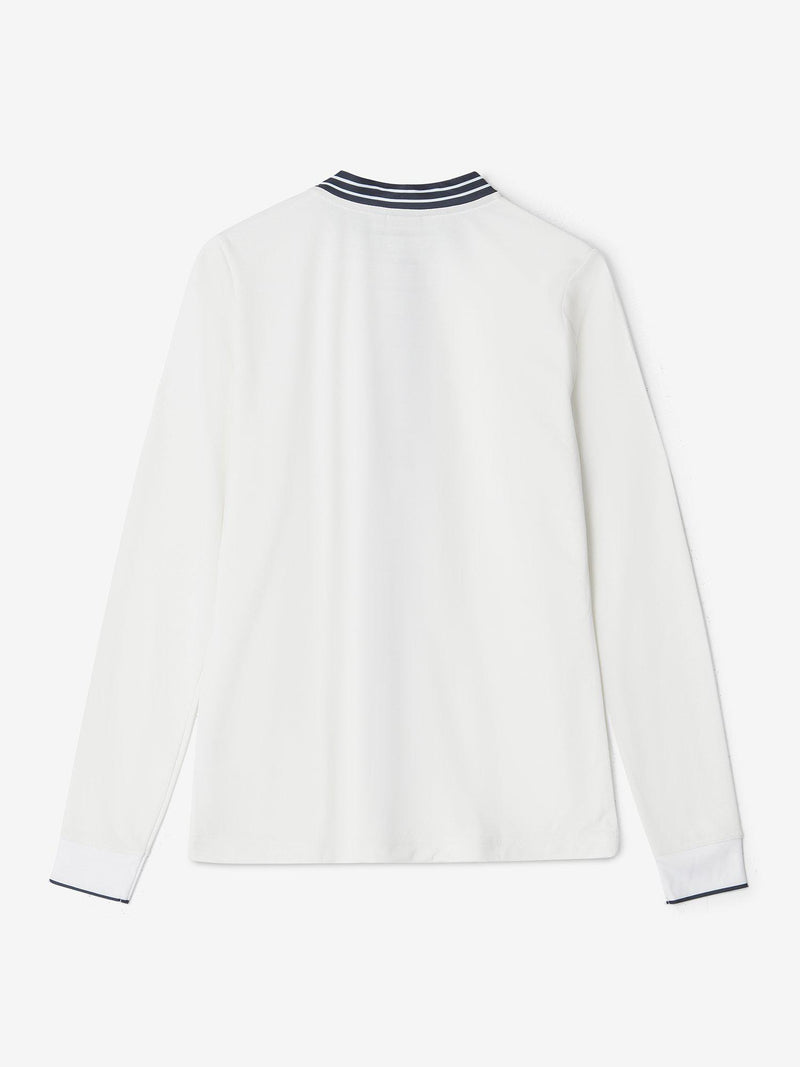 W_Nostalgia_Polo_LS_white_back_CROSS-SPORTWEAR
